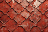 Design file showcasing intricate Moroccan geometric pattern in rich terracotta tones