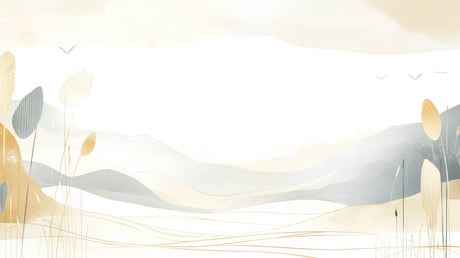Mountain landscape wallpaper design file showing full pattern and beige color scheme
