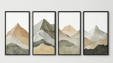 Abstract mountain wallpaper design file showing full watercolor pattern and color details