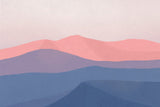 Abstract mountain waves design file showing detailed pink and blue gradient pattern