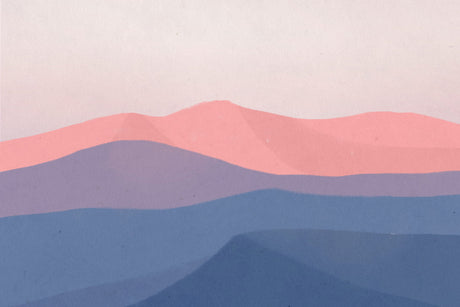 Abstract mountain waves design file showing detailed pink and blue gradient pattern