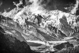 Mountain peak design file showing detailed black and white photography pattern