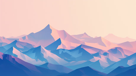 Geometric Mountain Wallpaper design file showing abstract pastel peaks pattern and color detail