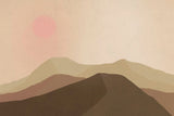 Design file showing full desert mountain landscape pattern with gentle sunset gradient