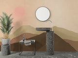 Mountain Mural Wallpaper enhancing home office with clean lines