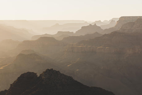 Mountain landscape wallpaper design file showing full misty canyon pattern