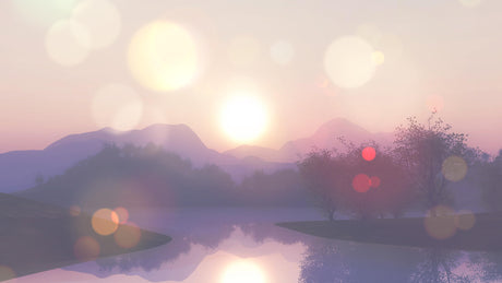 Mountain landscape wallpaper design file showing detailed purple sunset watercolor pattern