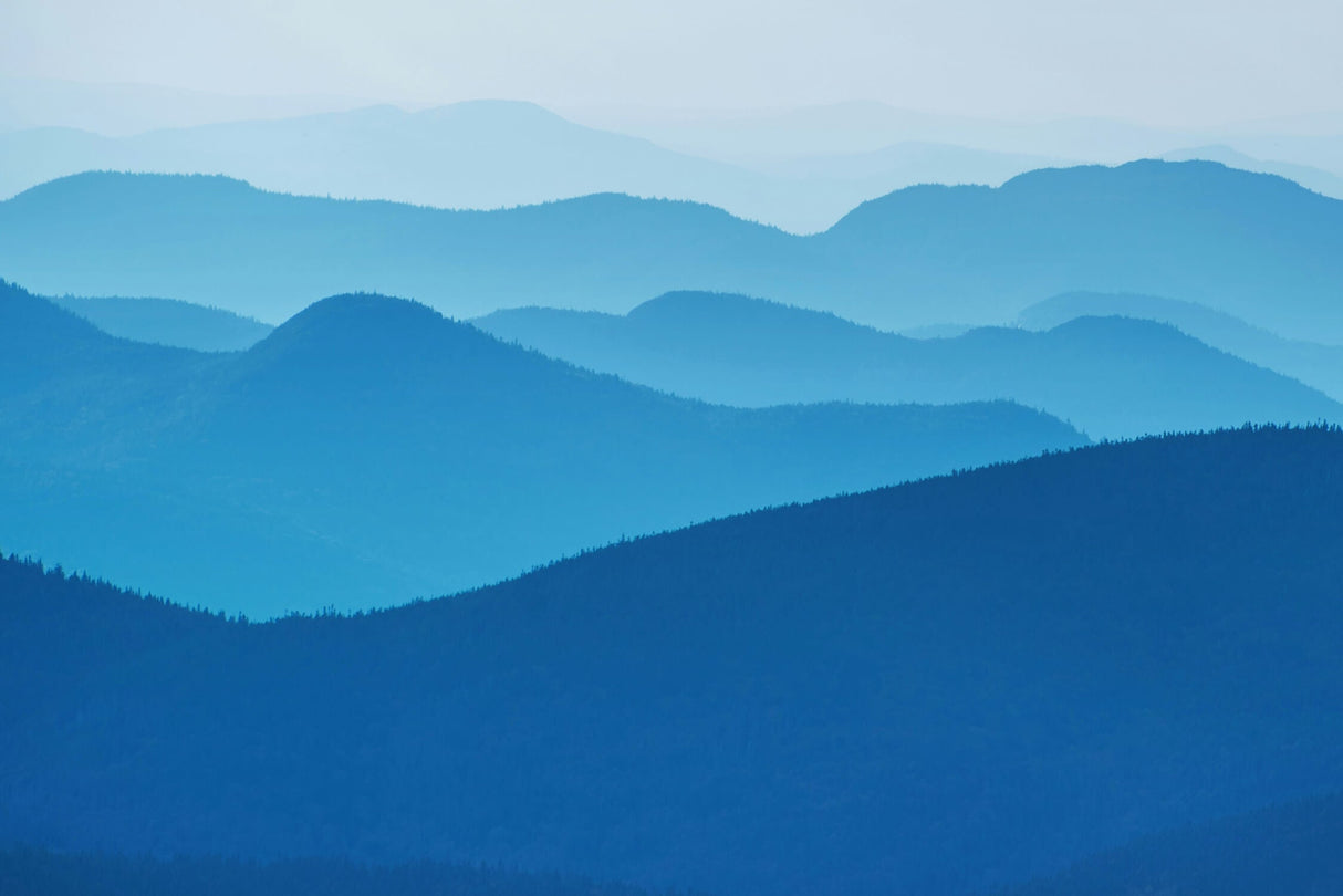 Mountain landscape wallpaper design file showing blue gradient peaks pattern