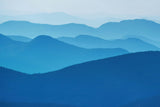 Mountain landscape wallpaper design file showing blue gradient peaks pattern