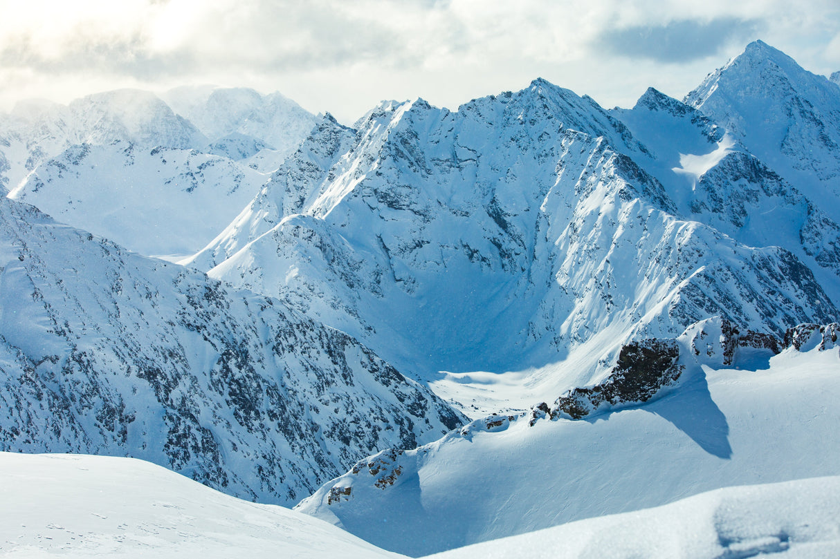 Mountain peaks wallpaper design file showing full pattern and detail