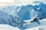 Mountain peaks wallpaper design file showing full pattern and detail