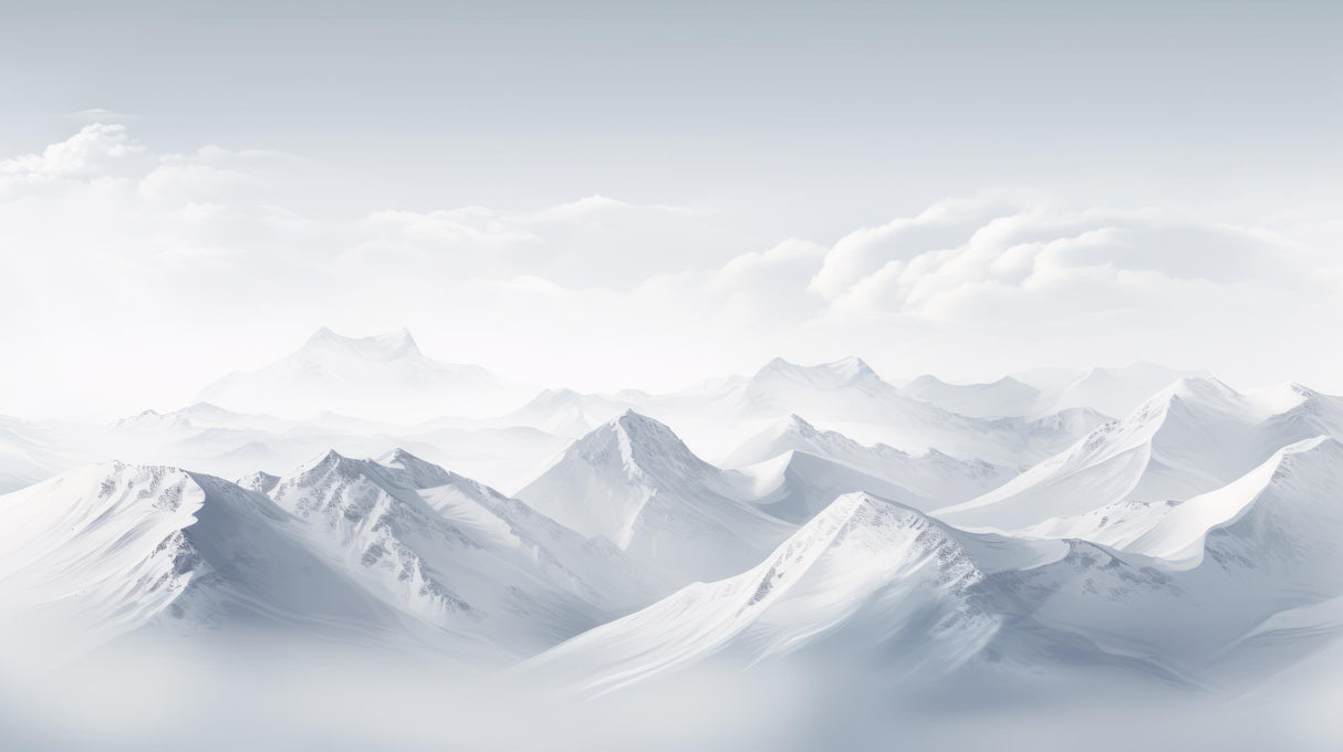Mountain wallpaper design file showing watercolor texture and snowy peaks pattern