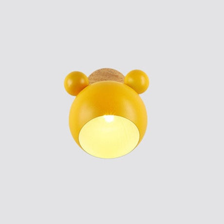 Kids Wall Light  Pink Mouse Design With Wood Mount - Product detail 8