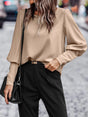 Elegant Long Sleeve Blouse  Soft Puff Sleeve Design - Product detail 6