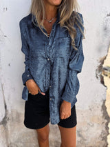 Metallic Button Down Shirt  Bronze Shimmer Finish - Product detail 12