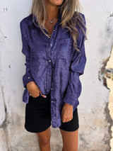 Metallic Button Down Shirt  Bronze Shimmer Finish - Product detail 14