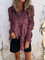 Metallic Button Down Shirt  Bronze Shimmer Finish - Product detail 10