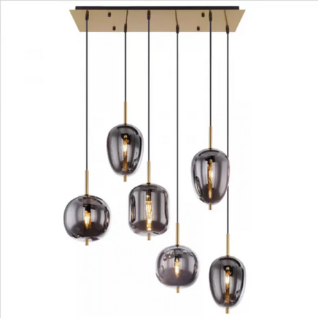 Modern Pendant Light  Smoke Glass Multi Globe Design - Product detail 25