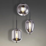 Modern Pendant Light  Smoke Glass Multi Globe Design - Product detail 8