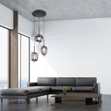 Modern Pendant Light  Smoke Glass Multi Globe Design - Product detail 7