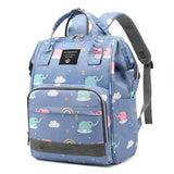 Kids Waterproof Backpack  Elephant Rainbow Pattern Diaper Bag - Product showcase