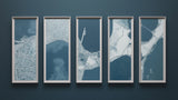 Map Mural Wallpaper  Modern City Blueprint Design - Detailed wallpaper pattern view