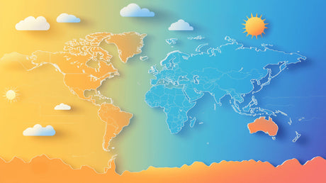 World Map Mural Wallpaper  Day Night Gradient Design - Detailed wallpaper pattern view