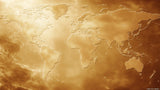 World Map Mural Wallpaper  Golden Embossed Atlas Design - Detailed wallpaper pattern view