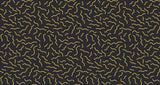 Geometric Mural Wallpaper  Modern Gold Wave Pattern on Black - Detailed wallpaper pattern view