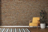 Brick Mural Wallpaper | Industrial Terracotta Design