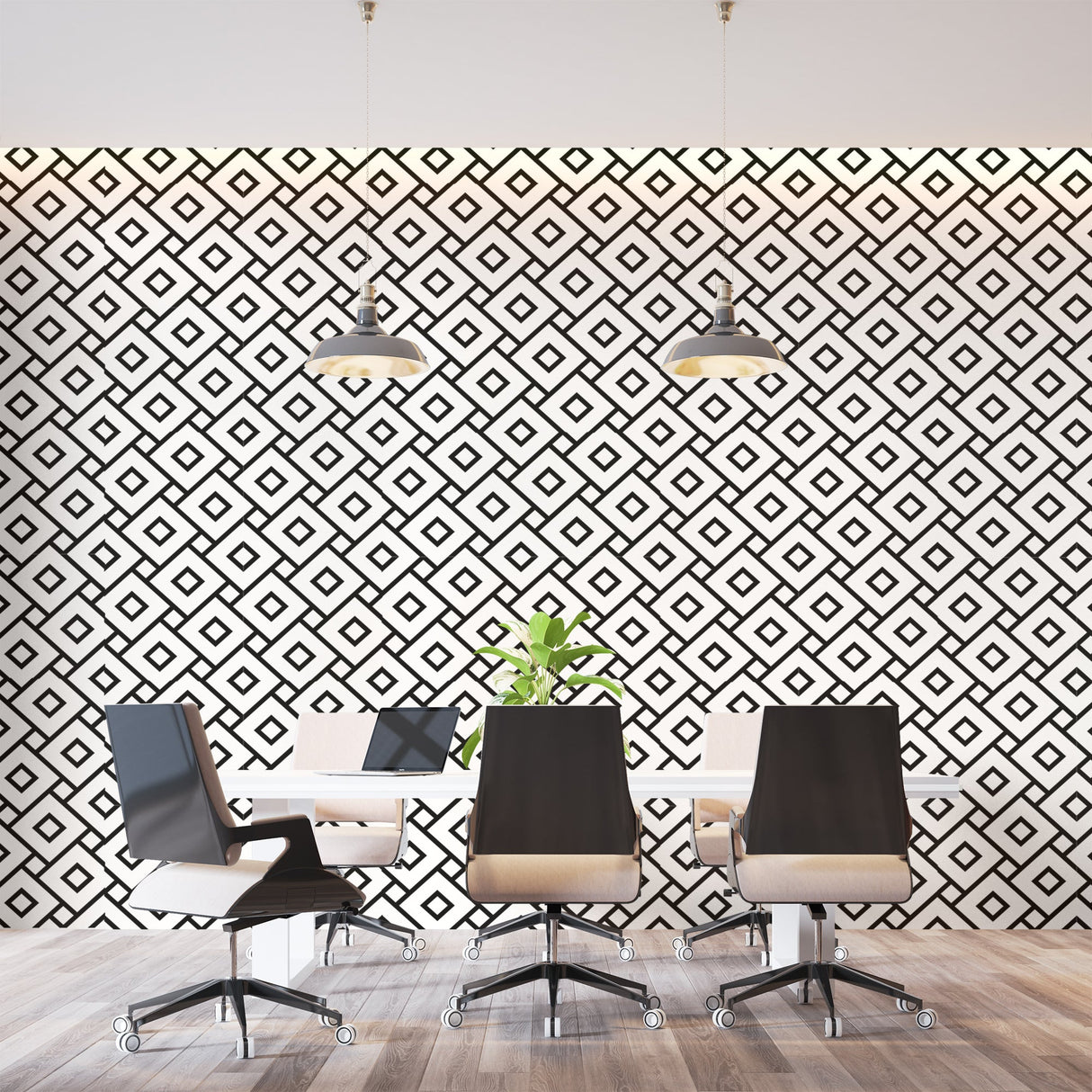 Music studio setup with 3D speaker wall mural adding professional atmosphere
