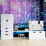 Music light show wallpaper transforming modern entertainment space