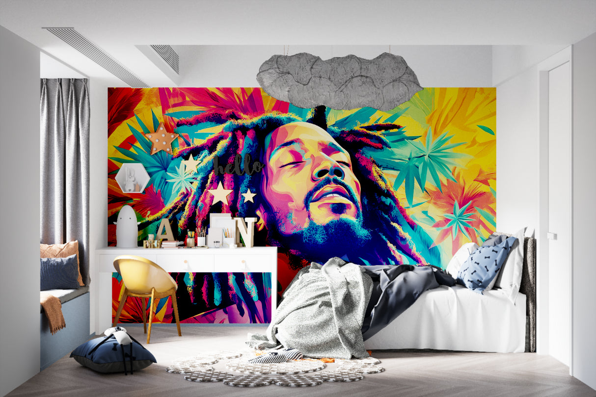 Reggae wall art design making statement in modern apartment