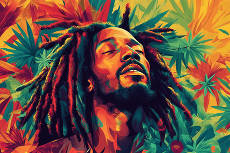 Reggae pop art music wallpaper design file showing full pattern and vibrant details