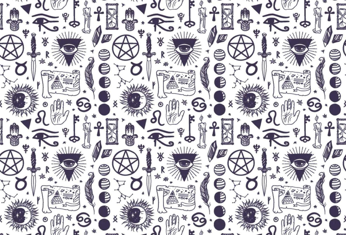 Mystical symbols wallpaper design file showing detailed esoteric pattern