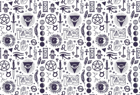Mystical symbols wallpaper design file showing detailed esoteric pattern