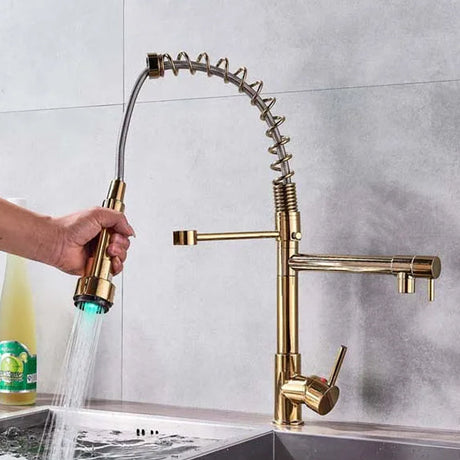 Professional Kitchen Faucet  LED Temperature Display Spring Spout - Product detail 5