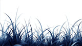 Blue Grass Botanical Wallpaper design file showing detailed grass pattern on white background