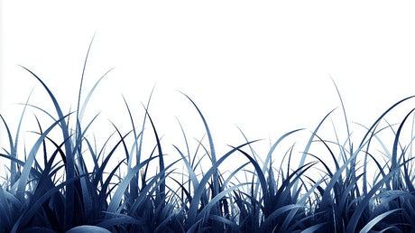 Blue Grass Botanical Wallpaper design file showing detailed grass pattern on white background