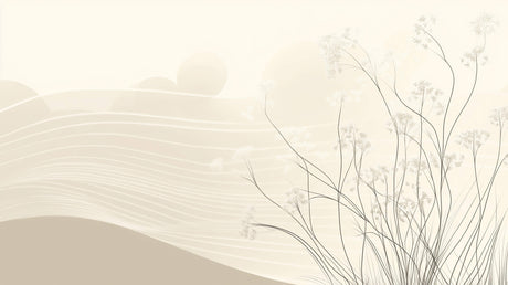 Nature wallpaper design file showing delicate floral pattern on beige background