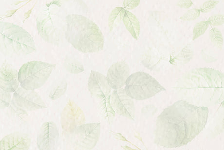 Design file showing detailed soft green leaves pattern on white background
