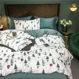 Holiday Cotton Duvet Set  Egyptian Cotton Christmas Tree Pattern - Product detail 5