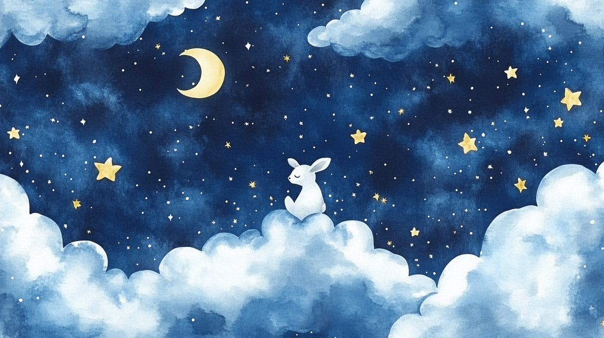 Night sky wallpaper design file showing detailed bunny and stars pattern