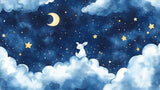 Night sky wallpaper design file showing detailed bunny and stars pattern