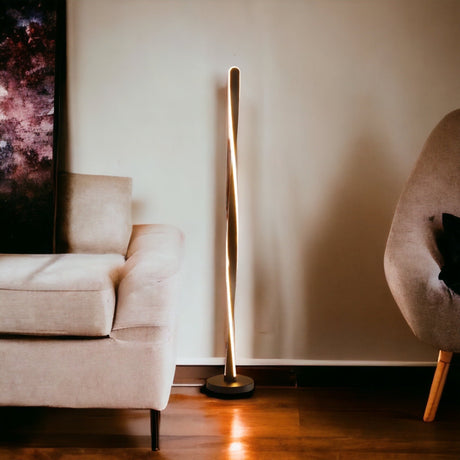 Modern LED Floor Lamp  Twisted Aluminum Design - Product detail 7