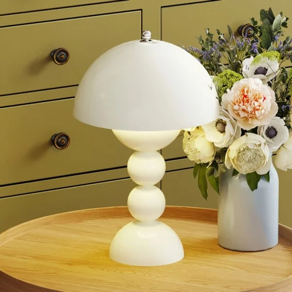 Modern Table Lamp  White Stacked Sphere Design - Product showcase
