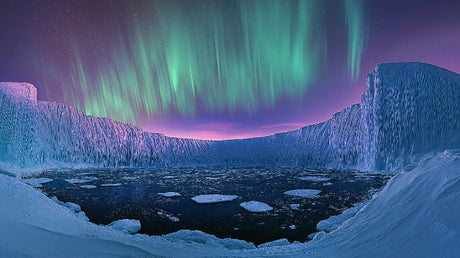 Aurora Borealis wallpaper design file showing detailed celestial patterns and arctic landscape