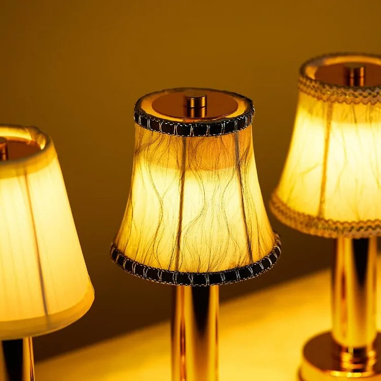 Modern Brass Table Lamp  Vintage Style LED Lighting - Detailed view