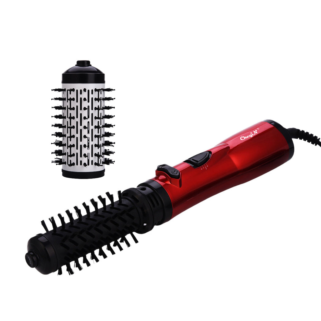 Professional Hot Air Brush  Rotating Blow Dryer With Dual Attachments - Product showcase