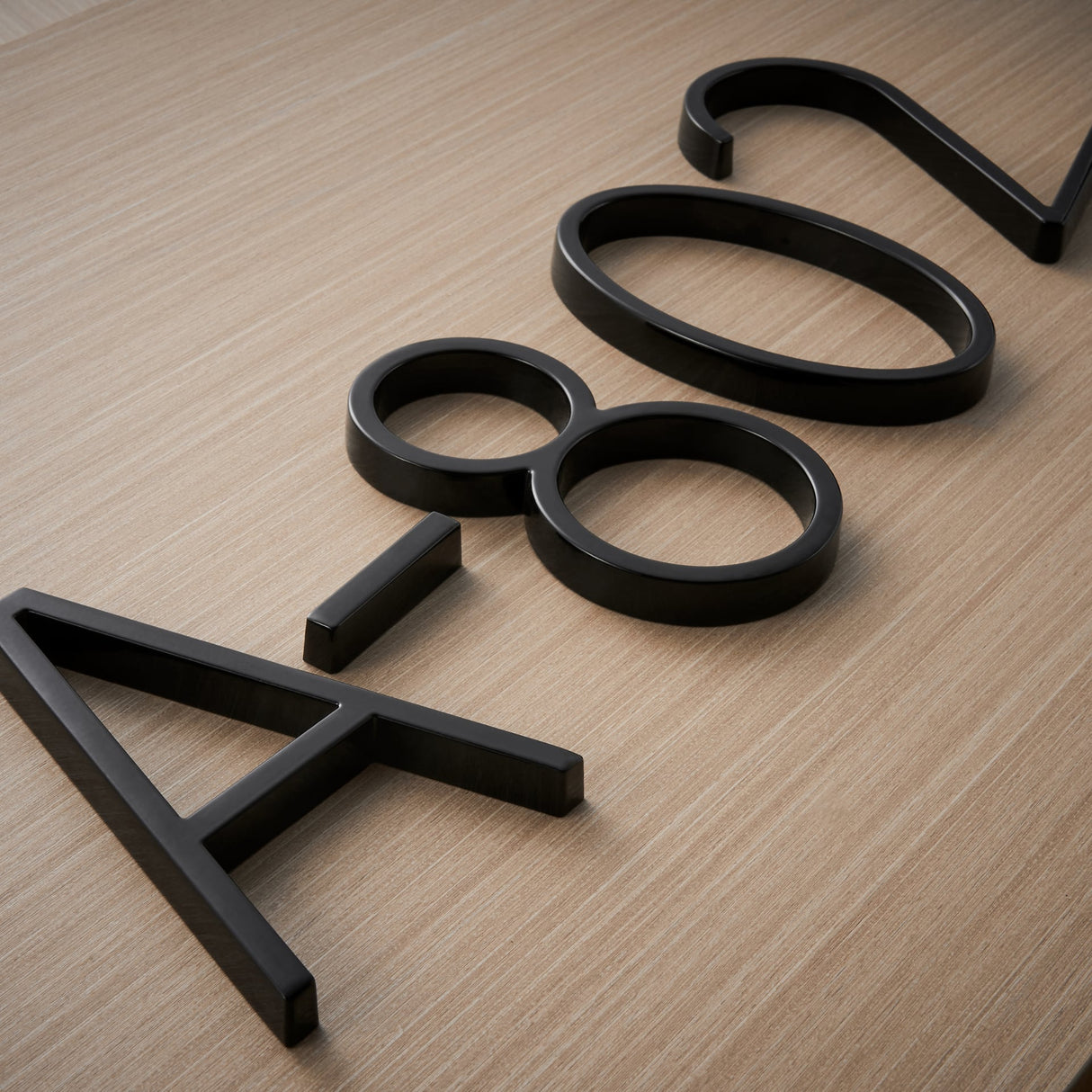 Modern House Numbers  Black Metal Address Plaque - Product detail 6